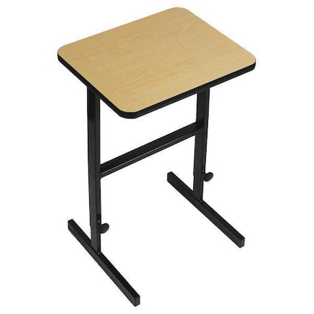 Correll Workstation Desk Standing Height Workstation, 24" D X 34" to 42" H, 20" W X Fusion Maple CST2024-16