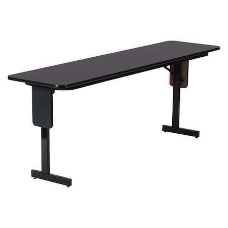 Correll Rectangle Panel Leg Folding Seminar Training Table, High Pressure Laminate Top, Black Granite SP2472PX-07