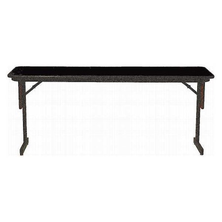 Correll Rectangle Panel Leg Folding Seminar Training Table, High Pressure Laminate Top, Black Granite SP1872PX-07
