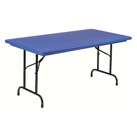 Correll Rectangle Heavy Duty Commerical Plastic Folding Table, 30" W, 60" L, 29" H, Blow Molded Plastic Top R3060-27