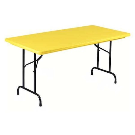 Correll Rectangle Heavy Duty Commerical Plastic Folding Table, 30" W, 72" L, 29" H, Blow Molded Plastic Top R3072-28