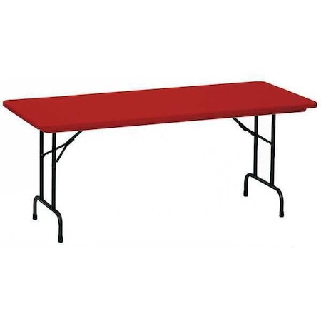 Correll Rectangle Heavy Duty Commerical Plastic Folding Table, 30" W, 72" L, 29" H, Blow Molded Plastic Top R3072-25
