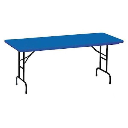 Correll Rectangle Heavy Duty Commerical Adjustable Height Plastic Folding Table, 30" W, 72" L, 22" to 32" H RA3072-27