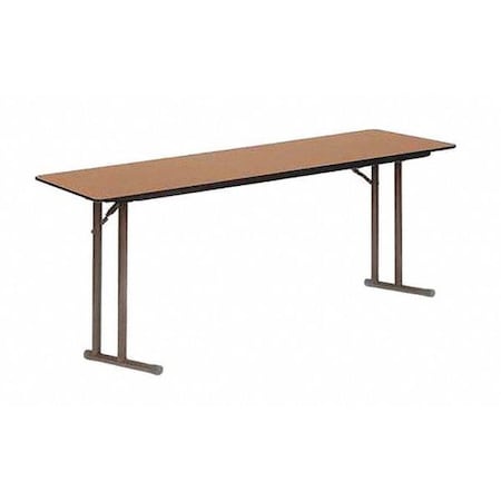 Correll Rectangle Off Set Leg Folding Seminar Training Table, High Pressure Laminate Top, Medium Oak ST2472PX-06