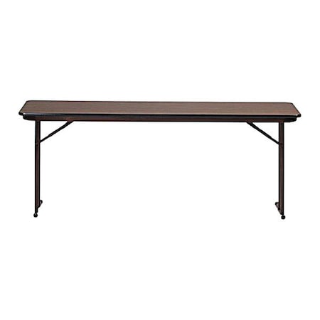 Correll Rectangle Off Set Leg Folding Seminar Training Table, High Pressure Laminate Top, Walnut ST2496PX-01