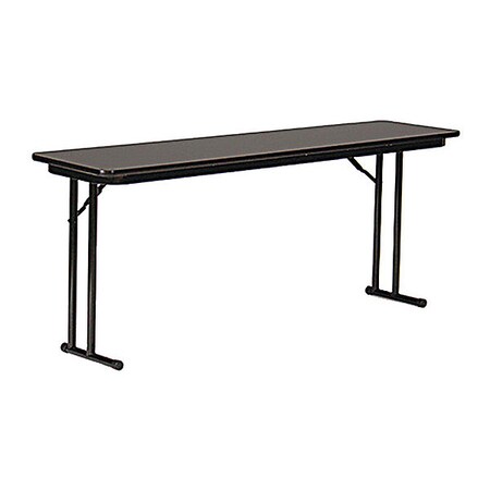 Correll Rectangle Off Set Leg Folding Seminar Training Table, High Pressure Laminate Top, Black Granite ST2496PX-07