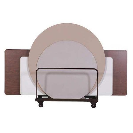 Correll Rectangle Table Truck for Round or Recatangle Folding Tables, 48" L, 28" W, Walnut T4896U-01