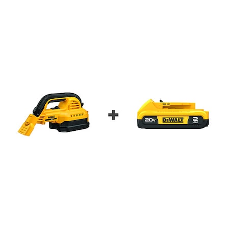 Dewalt Cordless Vacuum Kit, 20.0V DCV517B/DCB203