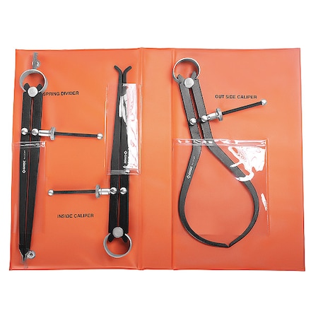 Groz Inside/Outside Caliper Divider Set, 3pcs. 1493
