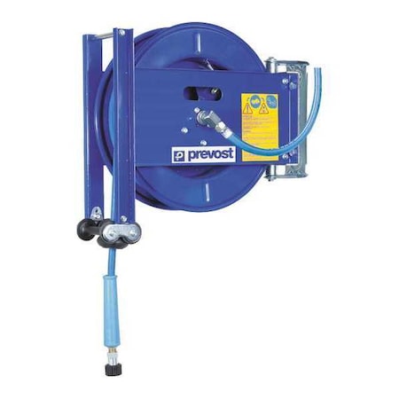 Prevost Water Hose Reel, 5/16" Hose Diameter, 50 ft. Length, 5800 psi Max. Pressure DMO 0815HP