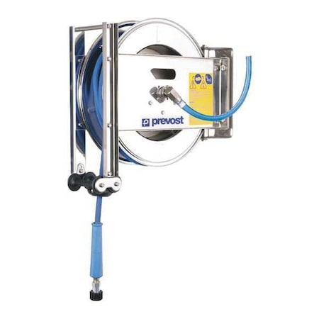 Prevost 5/16" x 50 ft. Stainless Steel Hose Reel, 5800 psi, w/Hose DMO 0815HPI