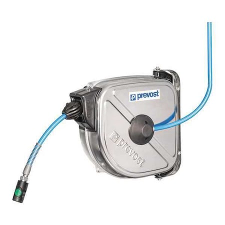 Prevost 3/8" x 40 ft. Stainless Enclosed Hose Reel, 174 psi, w/Hose DRFI 1012ESHE