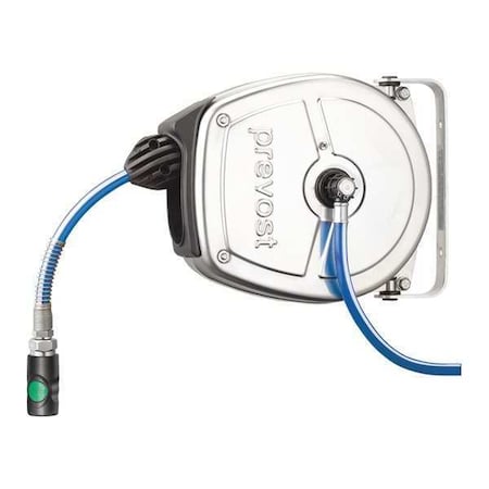 Prevost 5/16" x 17 ft. Stainless Enclosed Hose Reel, 175 psi, w/Hose DSFI 0805ESHE