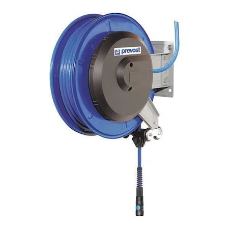 Prevost Hose Reel, 3/8" Hose Dia., 82 ft. Length, 175 psi, Housing Material: Galvanized steel DVO 1025IS