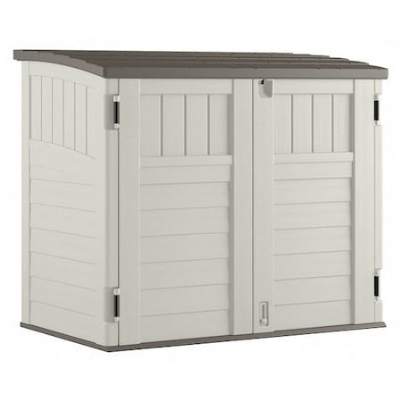 Suncast 34 cu ft Resin Horizontal Storage Shed, Vanilla/Stoney BMS2500