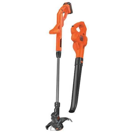 Black & Decker 20V MAX* Lithium 10 In. String Trimmer/Edger + Hard Surface Sweeper Combo Kit LCC221