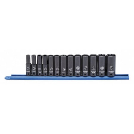 Gearwrench 13 Piece 3/8" Drive 6 Point Deep Impact Metric Socket Set 84914N