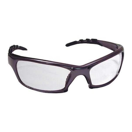 Sas Safety GTR, Safety Glasses, Anti-Fog & Anti-Scratch, Clear Lens, Charcoal Frame 542-0300