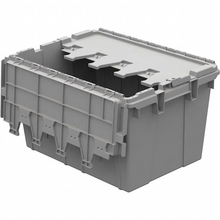 Buckhorn Container, Attached Lid, 21" x 15" x 12", Gray AC2115120201000