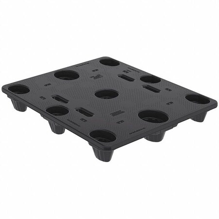 Buckhorn Pallet, Plastic, Black, Nestable, 48" x 40" PD4840060010000