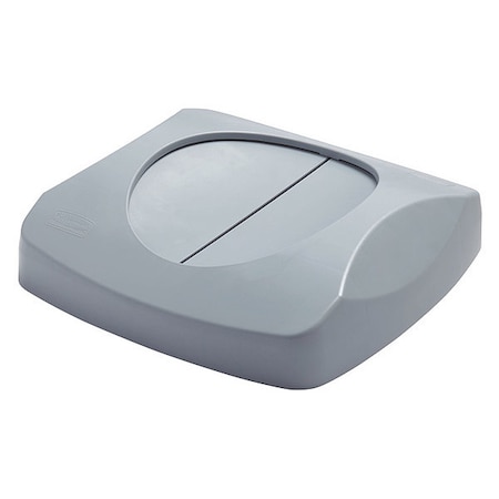 Rubbermaid Commercial 23 gal Swing In Top, 16x16x4", Gray, Swing Gray, 1 Openings FG268988GRAY