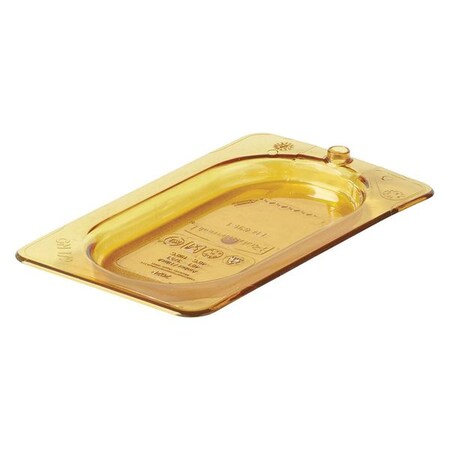 Rubbermaid Commercial Hot Food Pan Cover, 1/9 Size, Amber FG202P23AMBR
