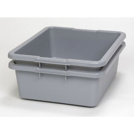 Rubbermaid Commercial Bulk Bus Box, 21-1/2"x17-1/8x7", Gray FG335192GRAY