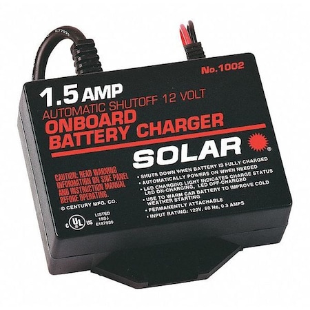 Solar Underhood Charger, 1.5A, 12V, Auto 1002