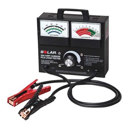 Solar Battery Load Tester, 500A, 12V, Carbon 1874