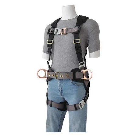GEMTOR Full Body Harness, Vest Style, Universal 3010-2
