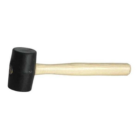 Keysco Tools Mallet, Rubber, 16 oz., Black 77287