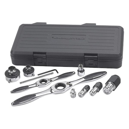 Gearwrench 11 Piece Ratcheting Tap and Die Accessory Set 82807