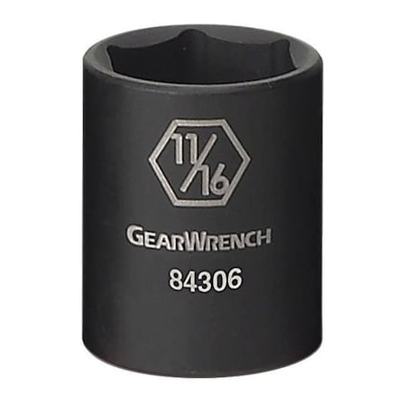 Gearwrench 3/8" Drive 6 Point Standard Impact SAE Socket 3/8" 84301N