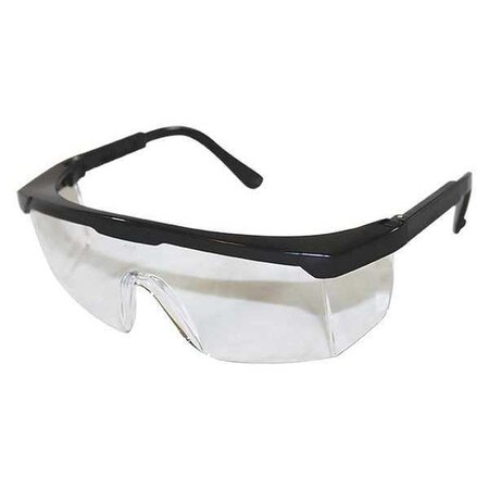 Proguard Safety Glasses, Classic 801 Series, Clear Scratch-Resistant Lens, Polycarbonate, Black 7334B