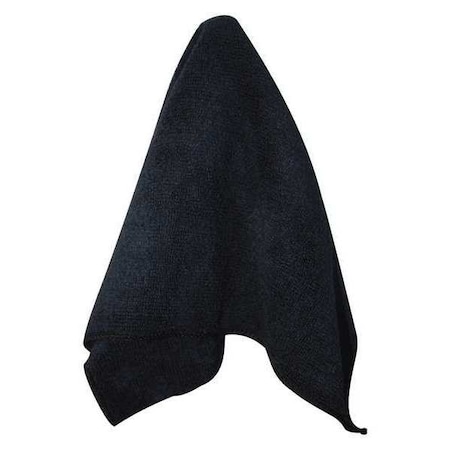 Microfiber Technologies Microfiber Cloth General Purpose Cloth Wipe 16" x 16", Black LFK520-90-LA001