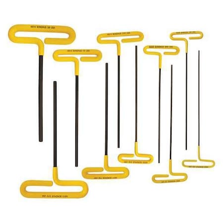 Bondhus 10 Piece SAE T-Shape Hex Key Set, 46538 46538
