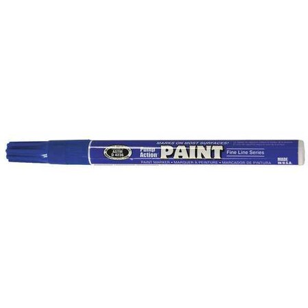 Super Met-Al Pump Action Fine Line Marker, Blue, PK12 06015