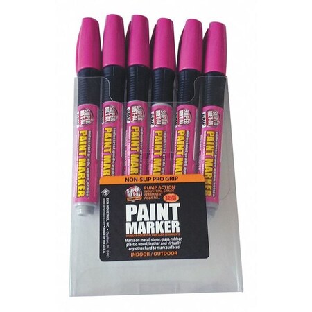 Super Met-Al Pump Action Oil-Based Markers, Purp, PK12 04179
