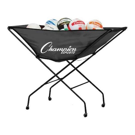 Champion Sports Collapsible VolleyBall, Cart Hds 24 Balls VCPRO