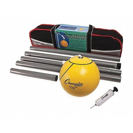 Champion Sports Deluxe TetherBall Set, Ball, Pump, Pole DTBSET
