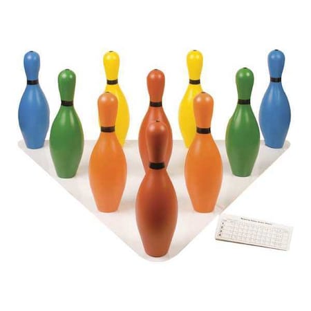 Champion Sports Multi-Color Bowling Weighted Pin, PK10 BP10CLR