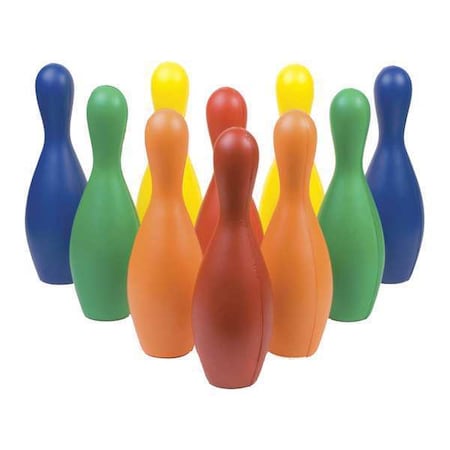 Champion Sports Rhino Skin Foam Bowling Pin Set, PK12 FBPINSETCLR