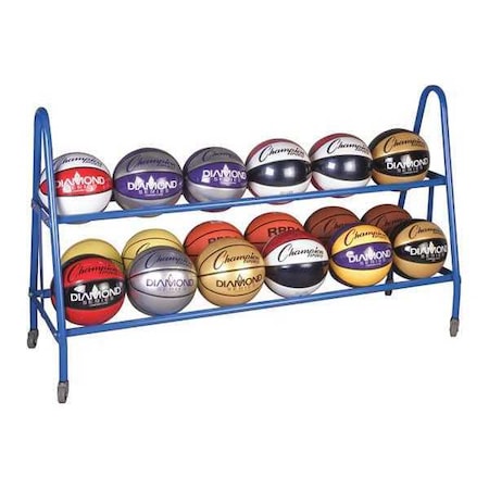 Champion Sports Dlx Heavy Duty, 18 Ball Cart, 59x17.5" BRC18