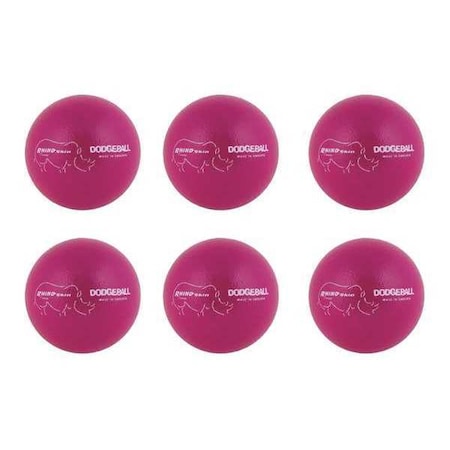 Champion Sports Rhino Skin LwBon DodgeBall, 6", Viot, PK6 RXD6NVSET