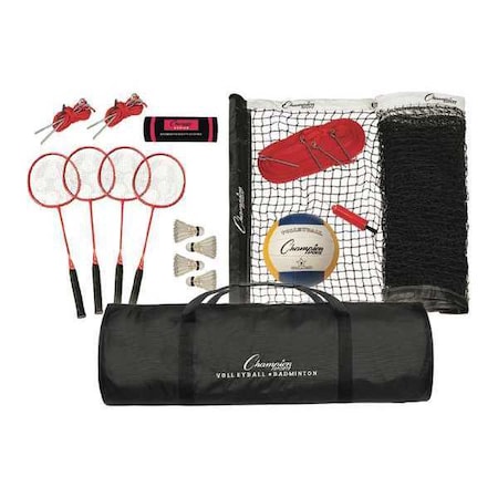 Champion Sports Deluxe Volleyball/Badminton Tourn Set CG202