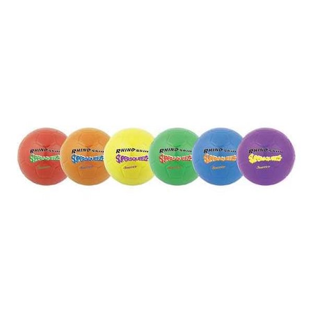 Champion Sports Rhino Skin Spr Squeeze Soccor Ball, PK6 SQSBSET