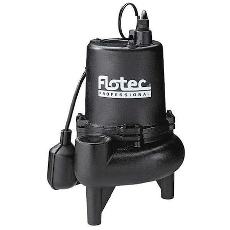 Pentair Flotec Sewage Pump, Cast Iron, 3/4 HP E75STVT