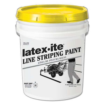 Dalton Striping Paint, 5 gal., Yellow, Water -Based 5040