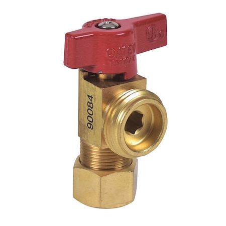 Oatey Valve-1/4 Turn, Short, w/UNS, Red Nut 38432