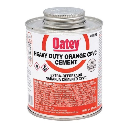 Oatey CPVC HD Cement, Orange, gal. 31084